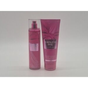 LG BATH & BODY WORKS FINE FRAGRANCE MIST & BODY CREAM in PERFECT IN PINK!